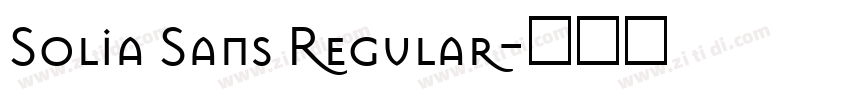 Solia Sans Regular字体转换